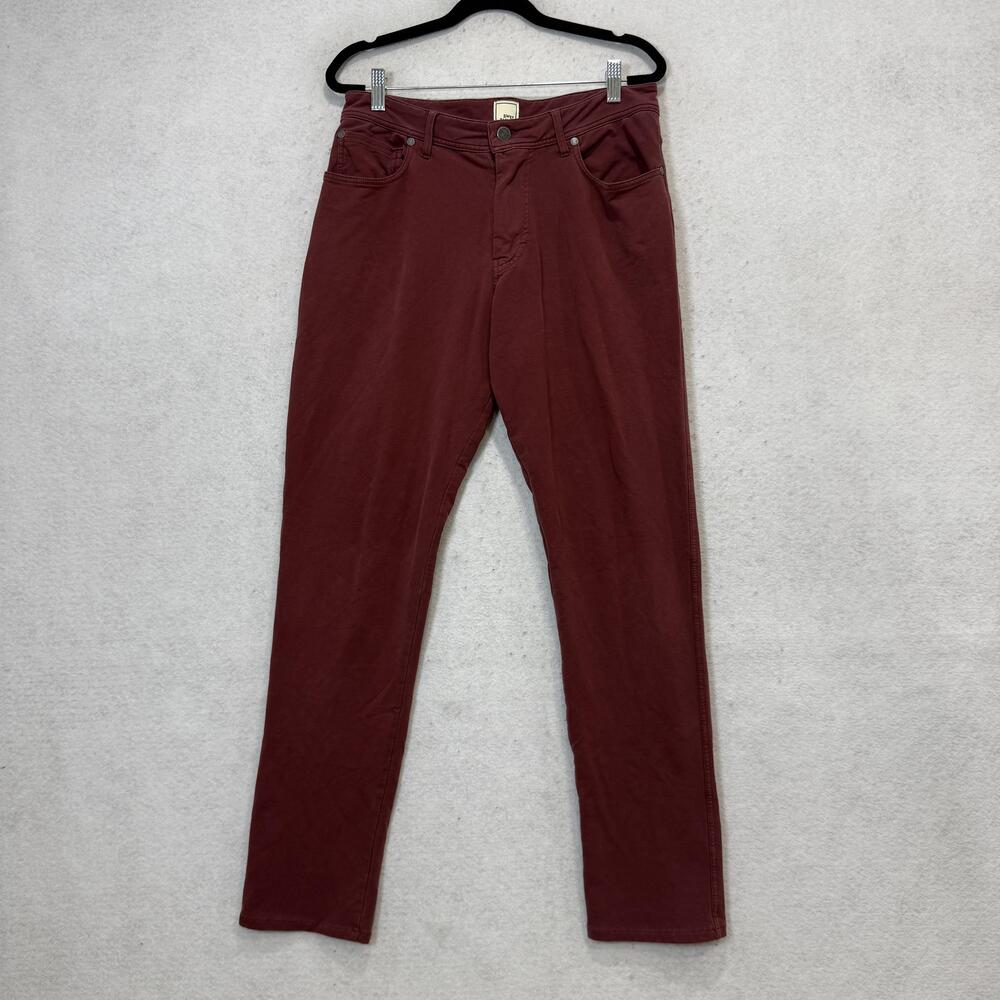 Swet Tailor Jeans Mens 30x32 Red Slim Straight Stretch Five Pocket Pants Casual